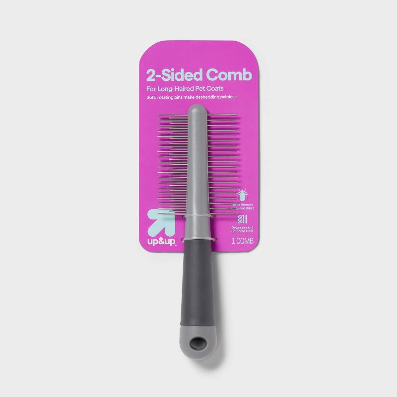 slide 1 of 3, 2 Sided Dog Comb - up&up™, 1 ct