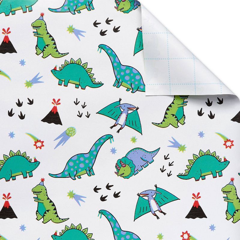 slide 3 of 3, Dinosaurs Kids' Birthday Roll Gift Wrap - Spritz™, 1 ct