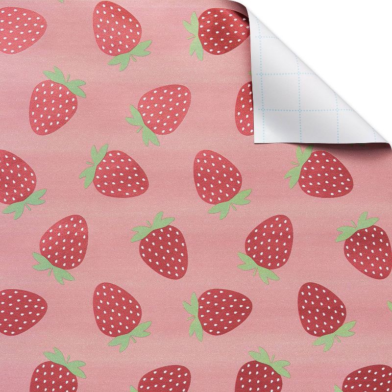 slide 3 of 3, 20 Sq Ft Kids'' Strawberries Wrapping Paper - Spritz™, 20 sq ft