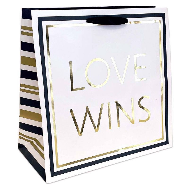 Medium Square 'love Wins' Gift Bag - Spritz™ : Target