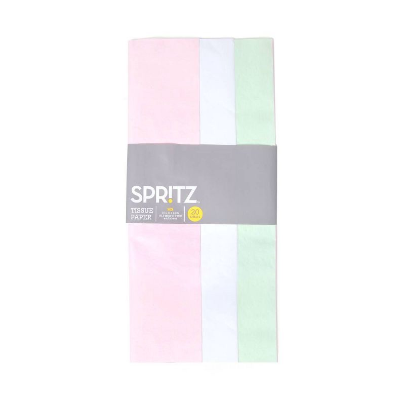 slide 1 of 4, Wedding Tissue - Spritz™: Multicolor Gift Filler, Solid Pattern, 20-Pack, 16.5" x 24" Paper for All Occasions, 1 ct