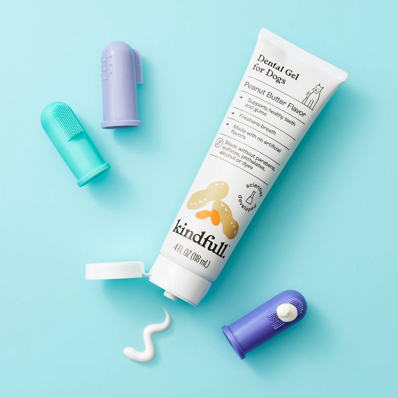 slide 2 of 3, Dog and Cat Finger Toothbrushes - 3pk - Kindfull™, 3 ct