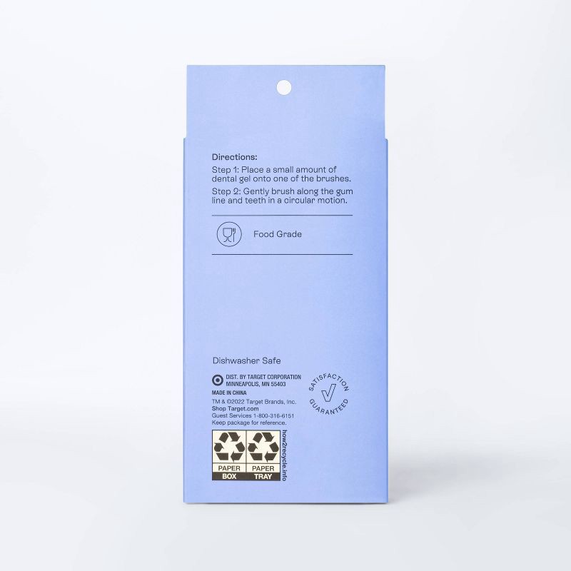 slide 3 of 3, Dog and Cat Finger Toothbrushes - 3pk - Kindfull™, 3 ct