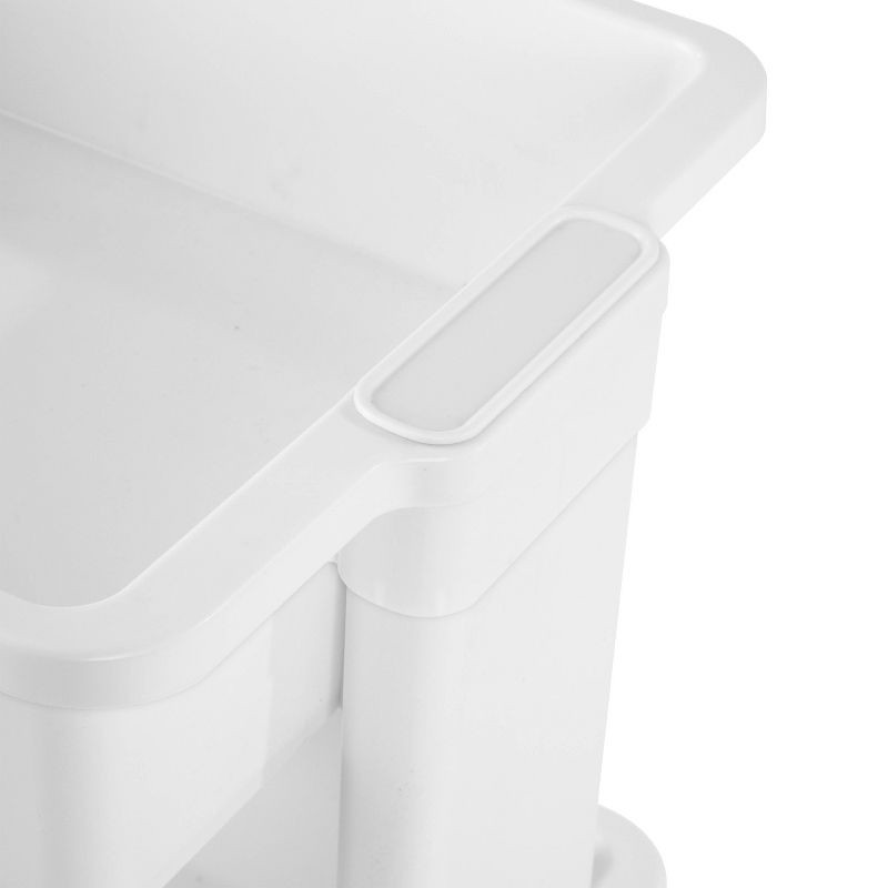 slide 7 of 7, 3 Tier Utility Cart White - Brightroom™: Portable Rolling Storage with Wheels, Universal Organization, No Assembly Required, 1 ct