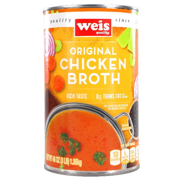 slide 1 of 6, Weis Quality Chicken Broth, 48 fl oz