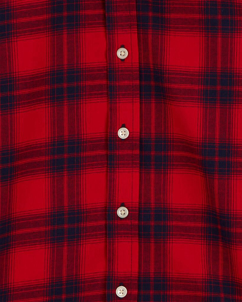 slide 2 of 3, Oshkosh Kid Plaid Button-Front Shirt Red 12, 1 ct