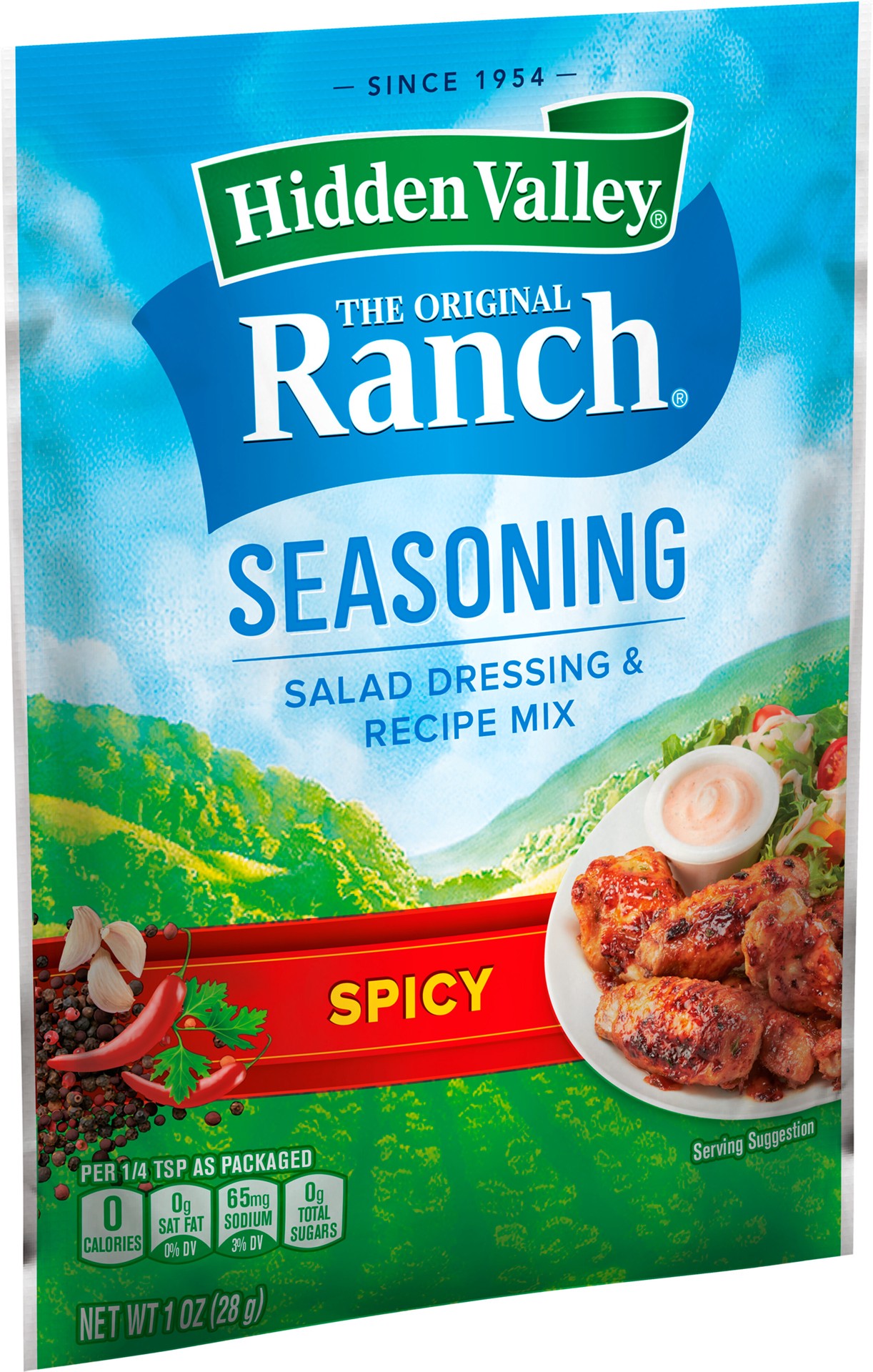slide 2 of 5, Hidden Valley The Original Ranch Seasoning Spicy Salad Dressing & Recipe Mix 1 oz, 1 oz