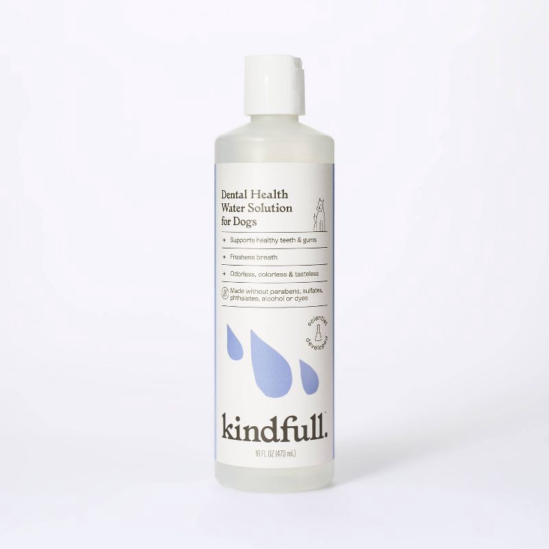 slide 1 of 4, Dental Health Solution for Dogs - 16 fl oz - Kindfull™, 16 fl oz
