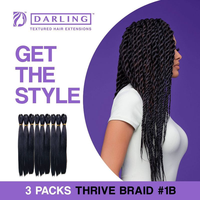 slide 6 of 6, Darling Thrive Braids #1B - 3ct, 3 ct
