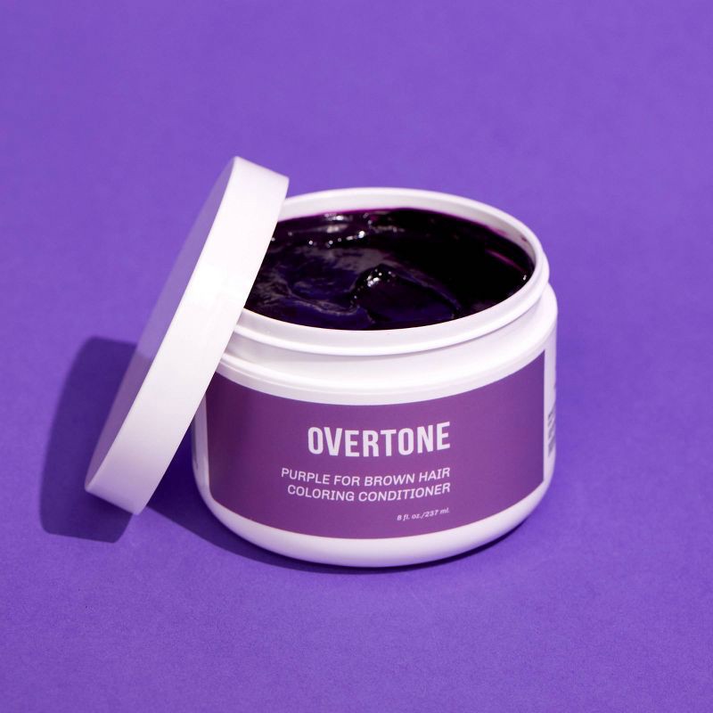 slide 2 of 8, oVertone Hair Care Semi-Permanent Hair Color Conditioner - Purple for Brown - 8 fl oz, 8 fl oz
