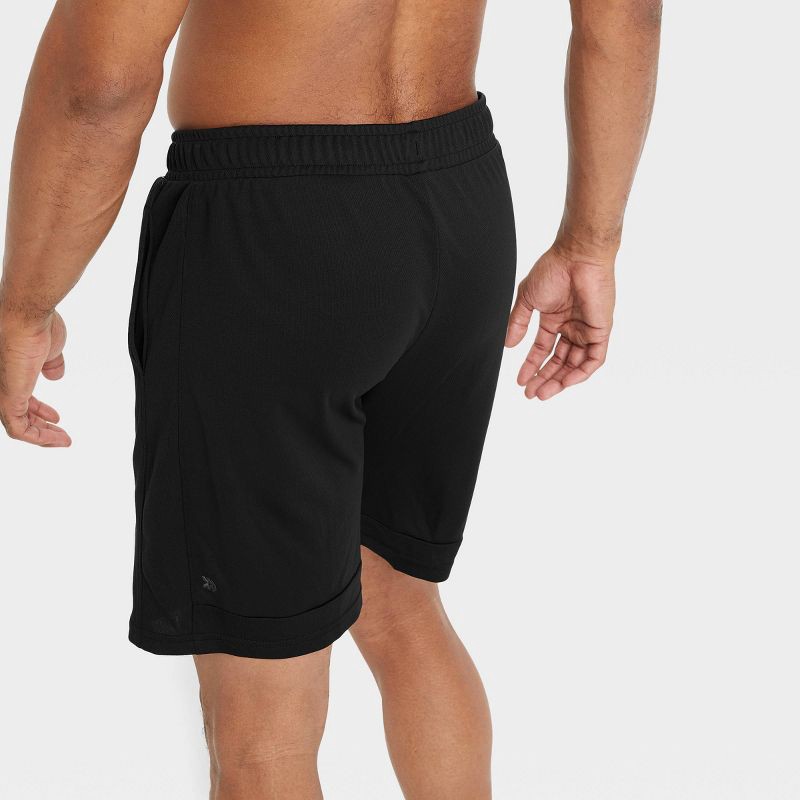 slide 3 of 4, Men's Mesh Shorts 8.5" - All In Motion™ Black L, 1 ct