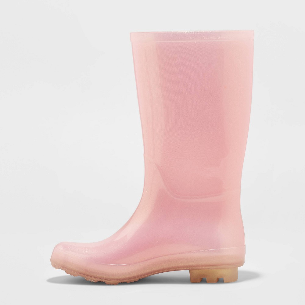 slide 3 of 4, Girls' Cece Rain Boots - Cat & Jack Pink 4, 1 ct