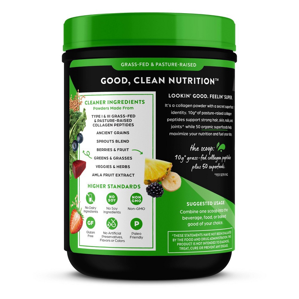 slide 5 of 6, Orgain Collagen Peptides 50+ Superfoods Powder - 16oz, 16 oz