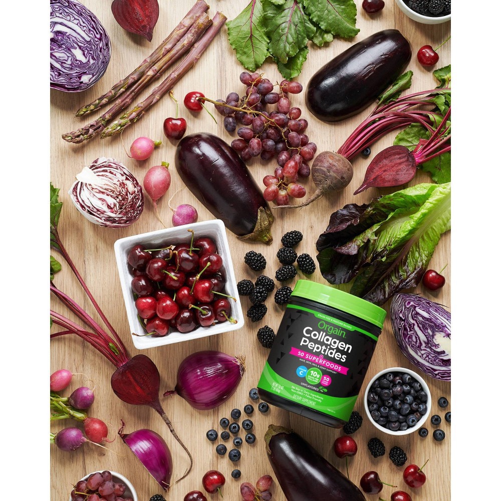 slide 2 of 6, Orgain Collagen Peptides 50+ Superfoods Powder - 16oz, 16 oz
