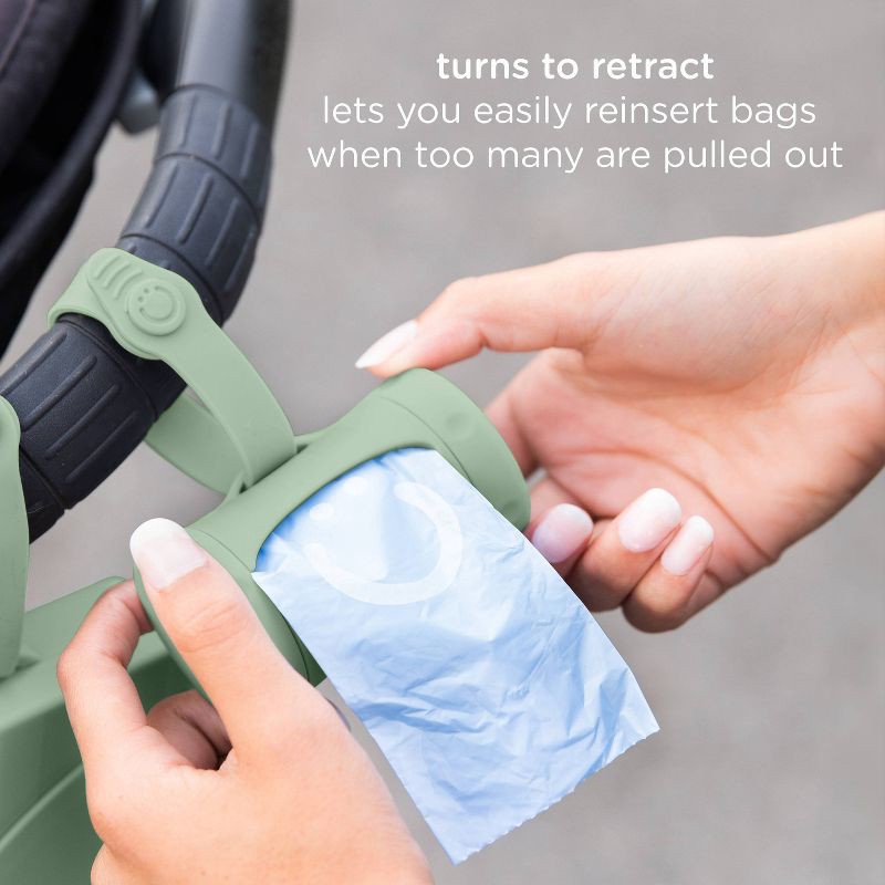 slide 3 of 7, Ubbi On The Go Bag Dispenser - Sage Green, 1 ct
