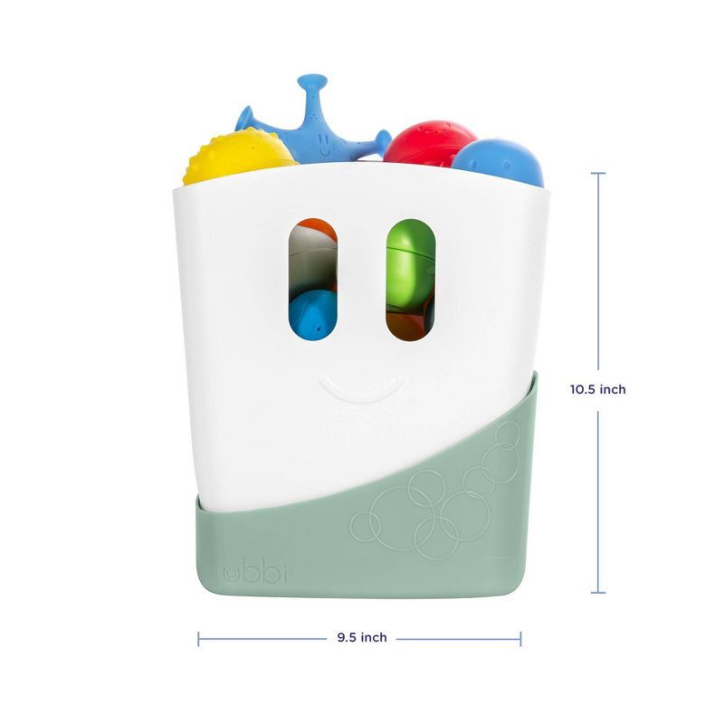 slide 5 of 7, Ubbi Bath Toy Drying Bin - Sage, 1 ct