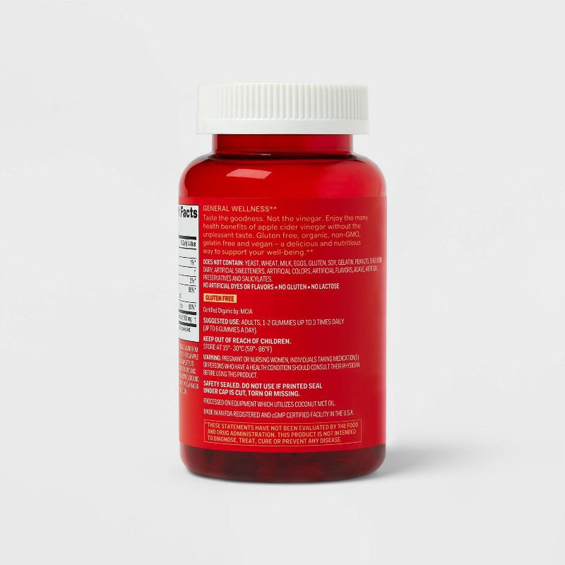 slide 4 of 5, Apple Cider Vinegar Gummy - 60ct - up&up™, 60 ct