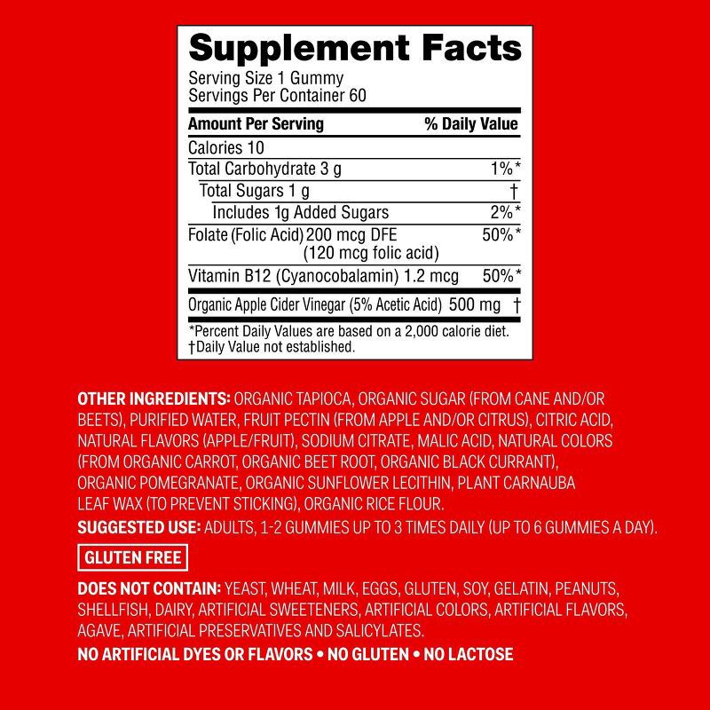 slide 5 of 5, Apple Cider Vinegar Gummy - 60ct - up&up™, 60 ct