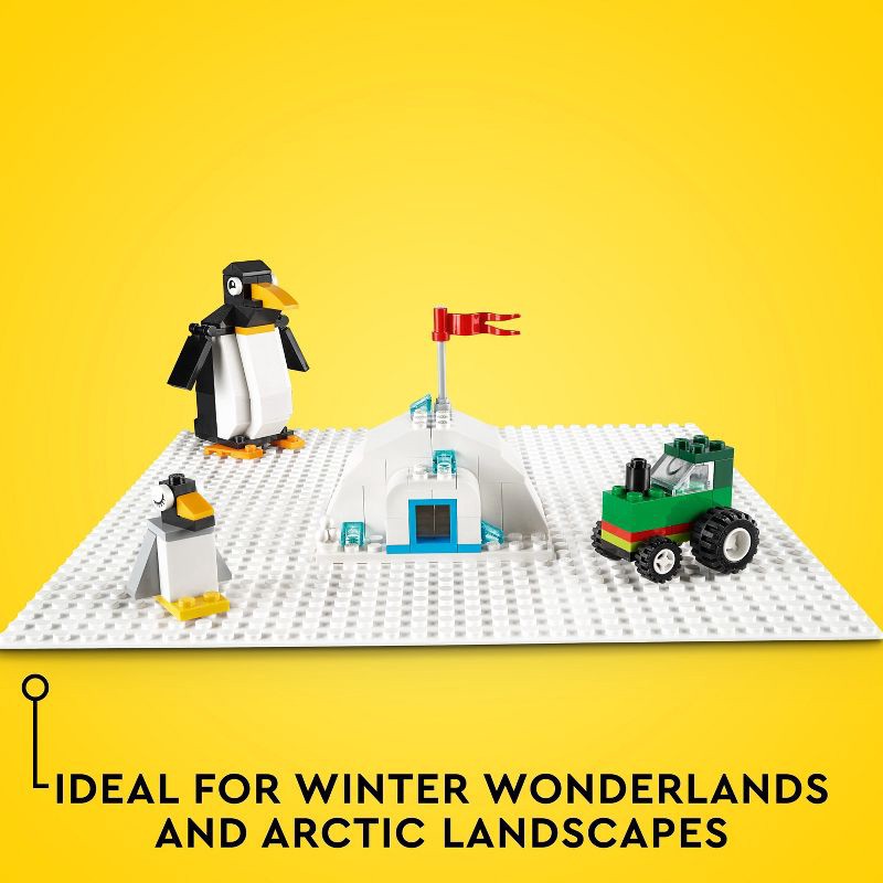 slide 3 of 6, LEGO Classic White Baseplate 11026 Building Kit, 1 ct
