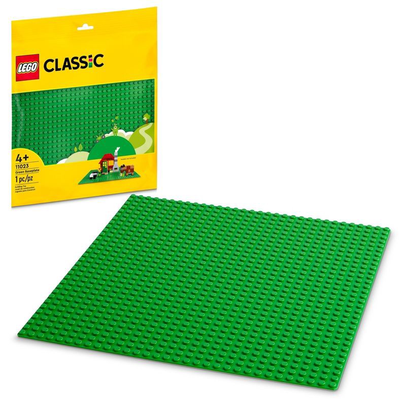 slide 1 of 6, LEGO Classic Green Baseplate 11023 Building Kit, 1 ct
