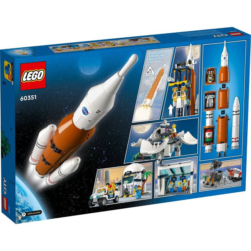 slide 3 of 6, LEGO City Rocket Launch Centre NASA Inspired Space Toy 60351, 1 ct