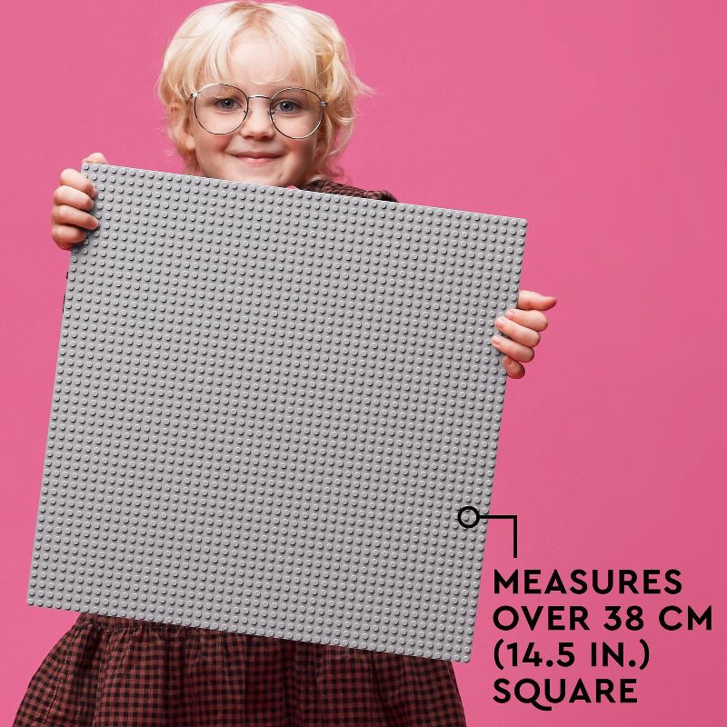 slide 5 of 6, LEGO Classic Gray Baseplate 11024 Building Kit, 1 ct