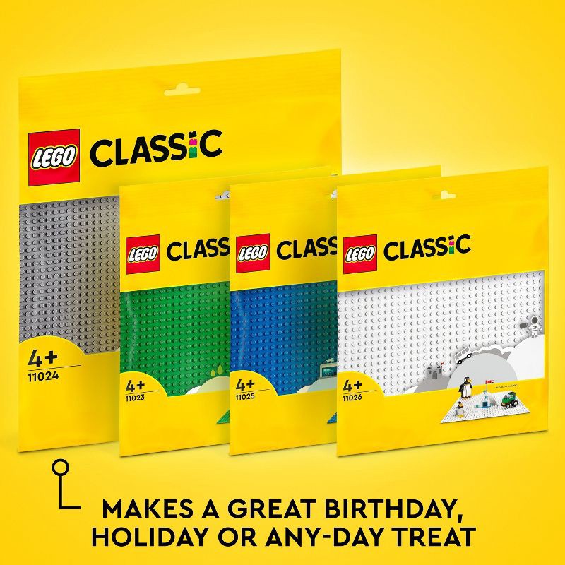 slide 6 of 6, LEGO Classic Gray Baseplate 11024 Building Kit, 1 ct
