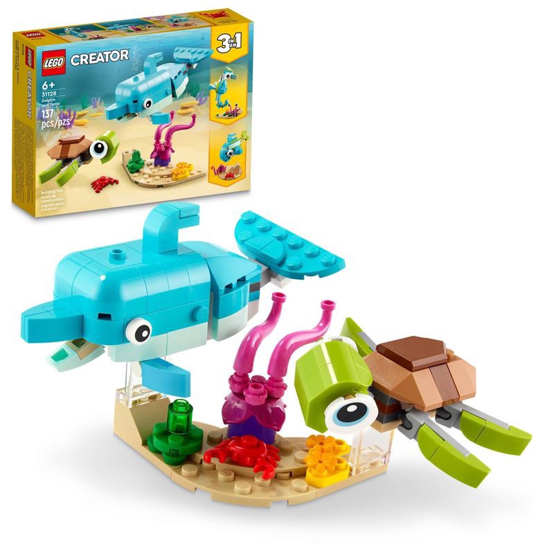 slide 1 of 1, LEGO Creator 3 in 1 Dolphin & Turtle Sea Animals Toy Set 31128, 1 ct