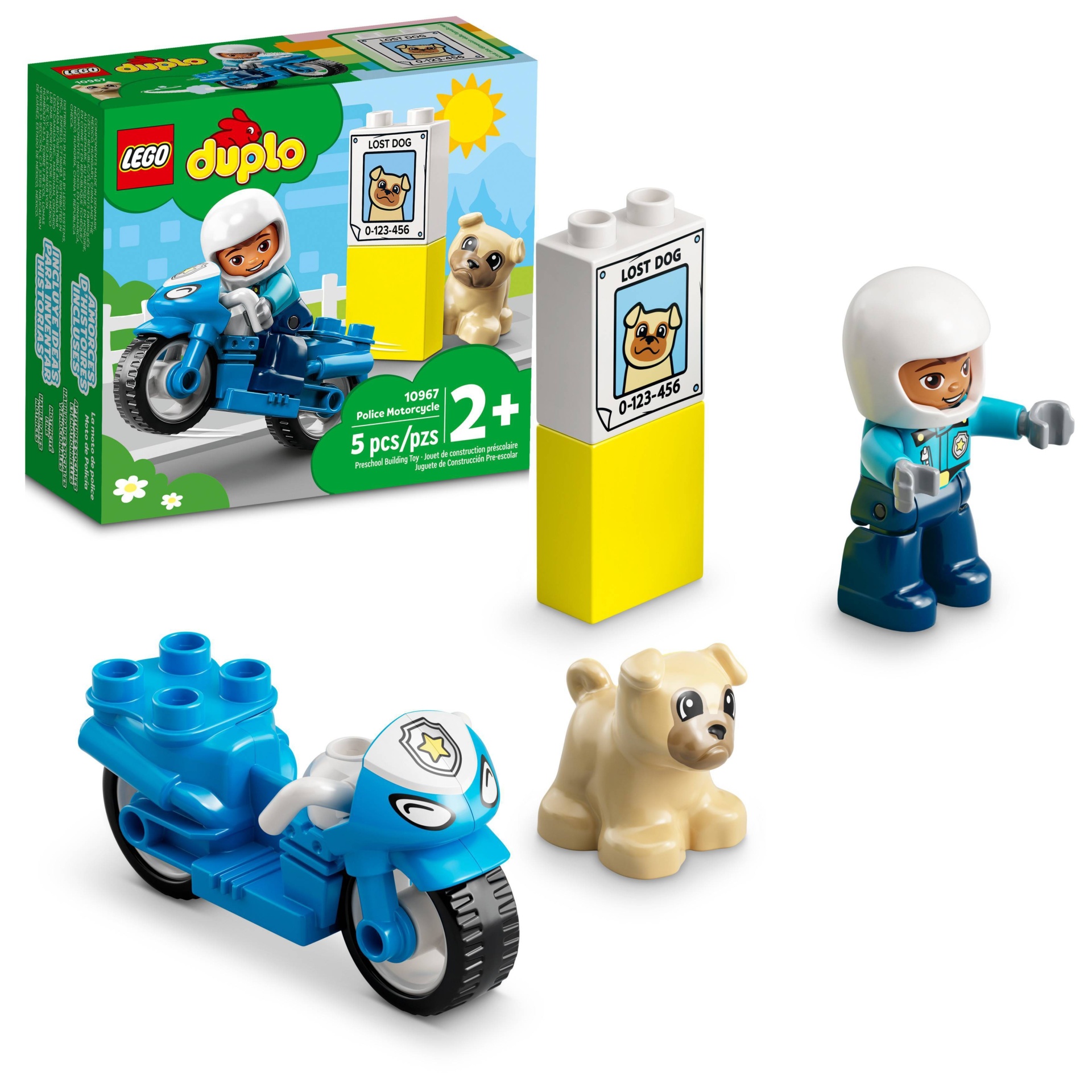 slide 1 of 6, LEGO DUPLO Rescue Police Motorcycle 10967 Building Toy, 1 ct
