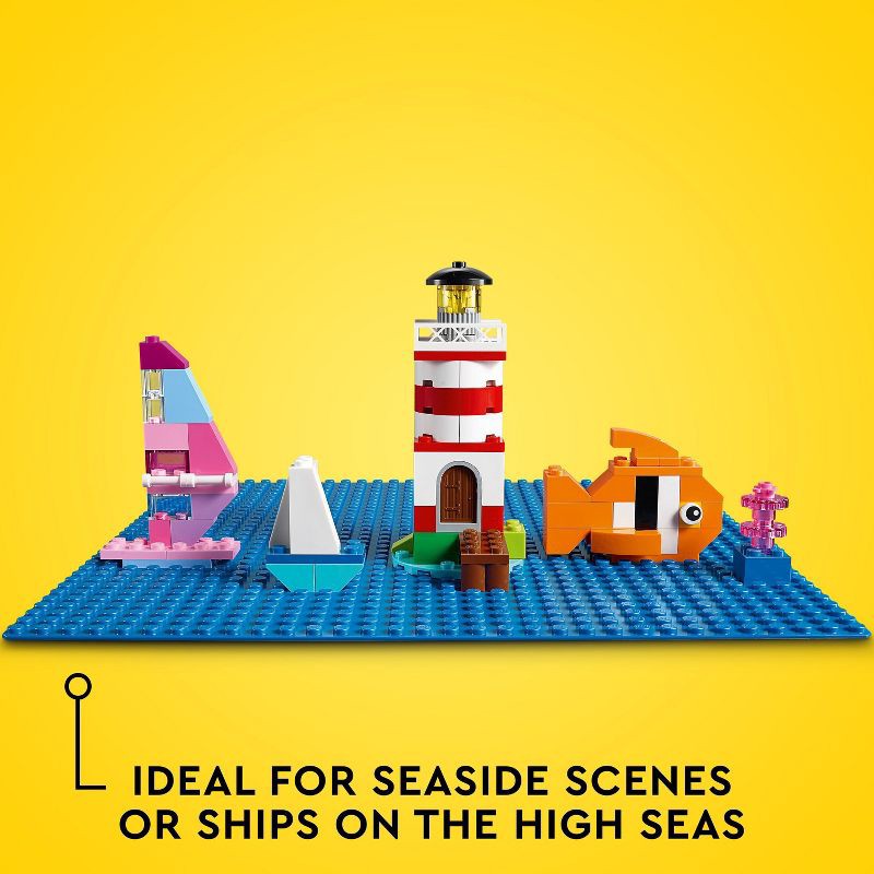 slide 3 of 6, LEGO Classic Blue Baseplate 11025 Building Kit, 1 ct