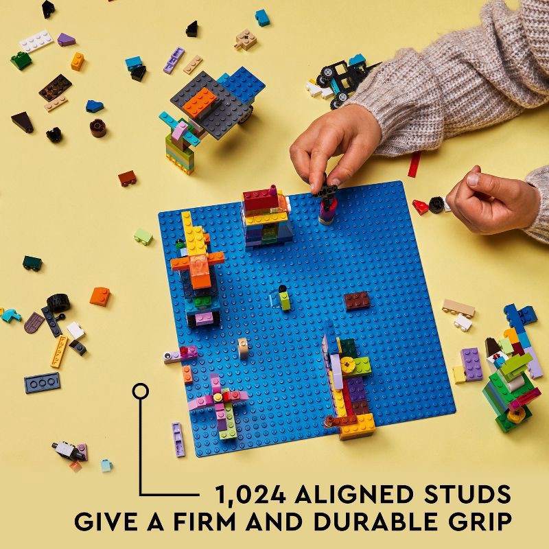 slide 4 of 6, LEGO Classic Blue Baseplate 11025 Building Kit, 1 ct
