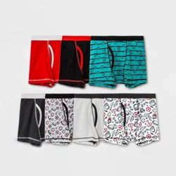 Boys' 7pk Sports Boxer Briefs - Cat & Jack™ Red XL: Cotton Knit, Tagless, Mid Rise, Pull-On