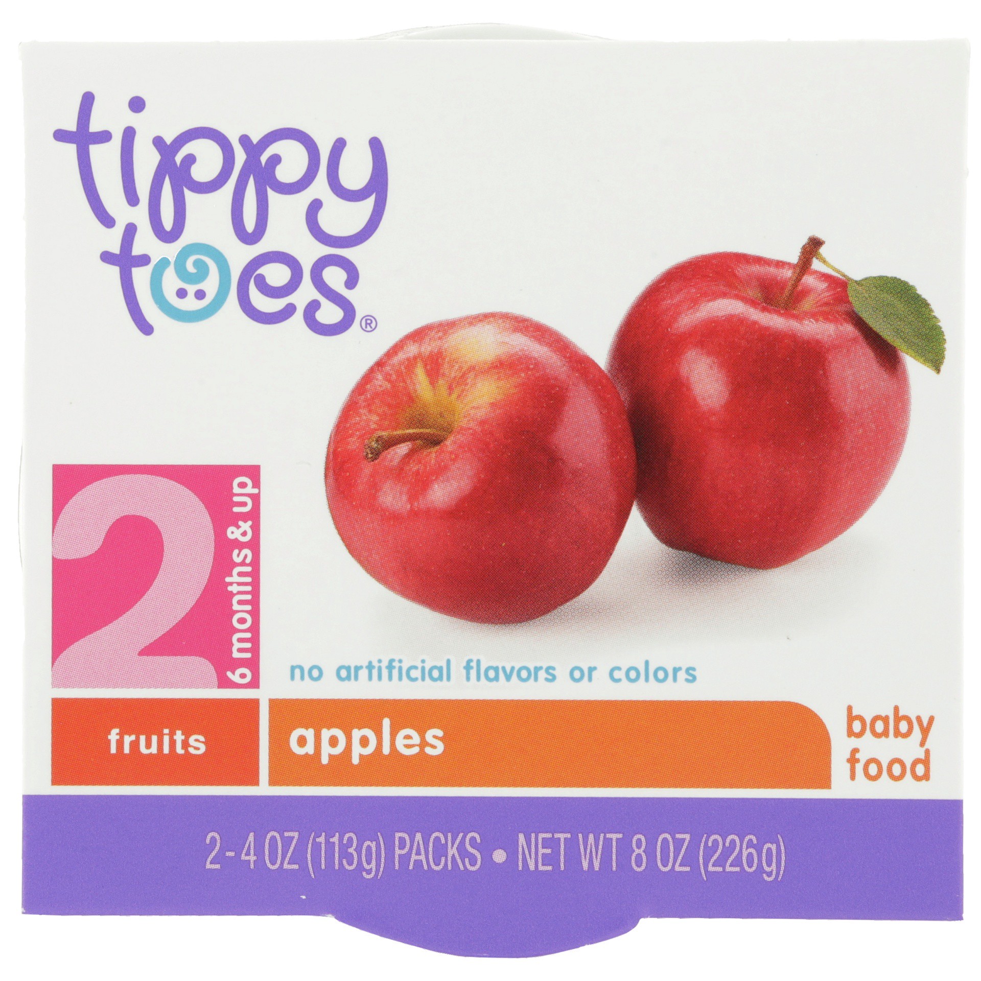 slide 2 of 6, Tippy Toes Apples Baby Food, 8 oz