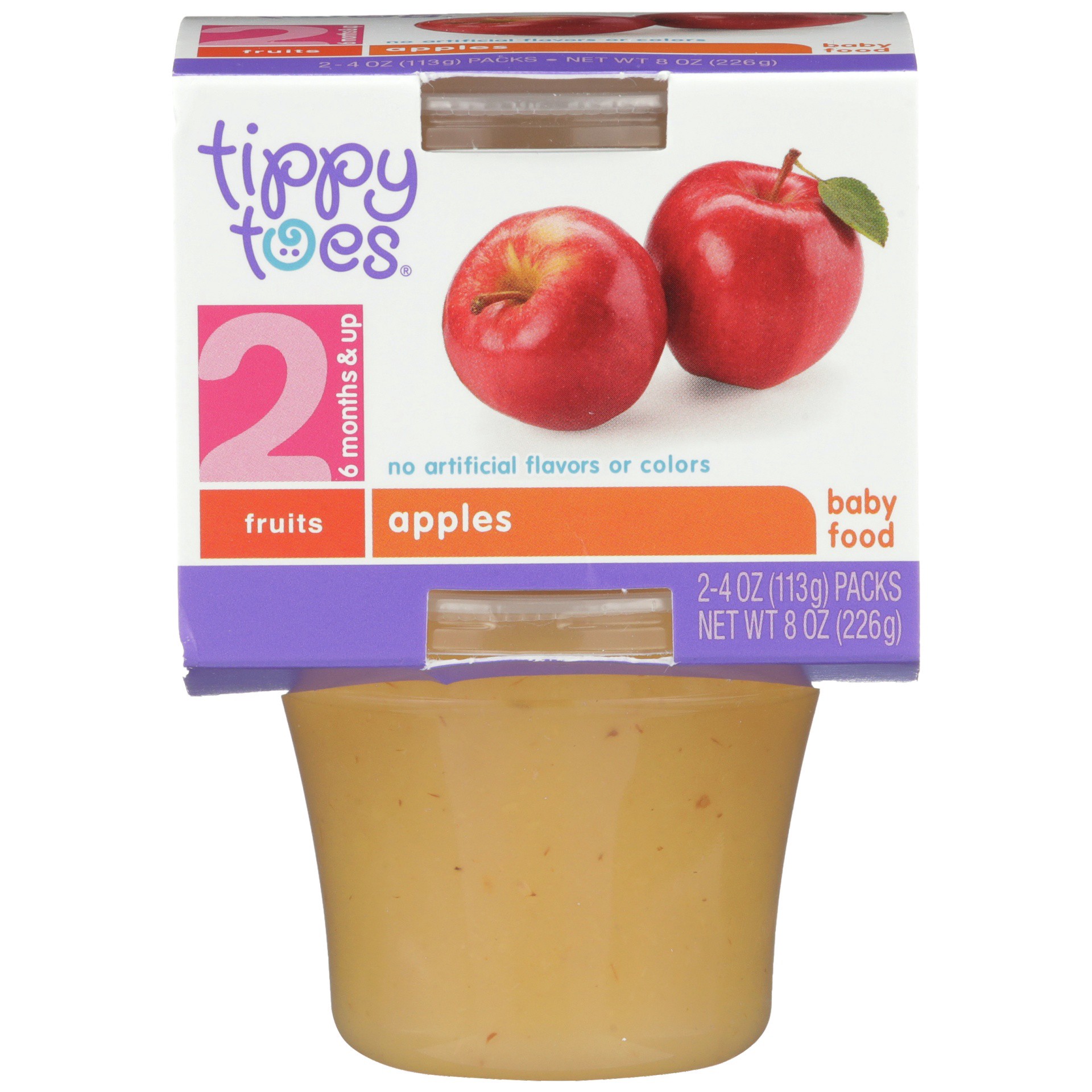 slide 1 of 6, Tippy Toes Apples Baby Food, 8 oz