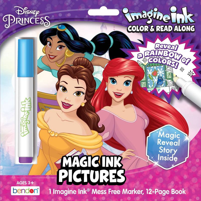 slide 1 of 1, Bendon Disney Princess 8x8 Imagine Ink Read & Color Book, 1 ct