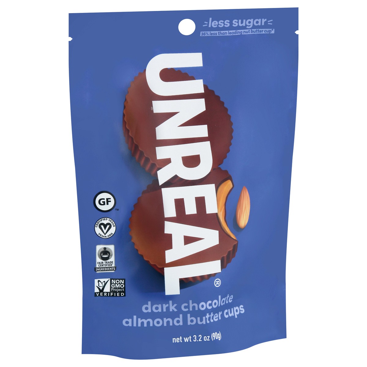 slide 11 of 11, UNREAL Dark Chocolate Almond Butter Cups 3.2 oz, 3.2 oz