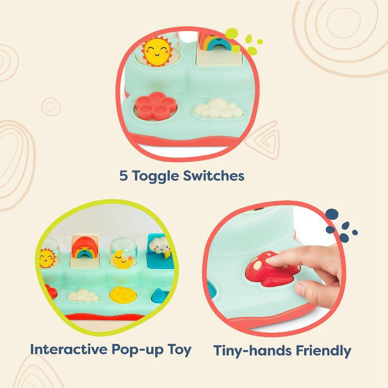 slide 5 of 6, B. toys - Interactive Toy - Pop-Up Buddies, 1 ct