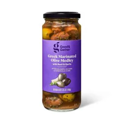 Greek Marinated Olive Medley with Basil and Garlic - 6.3oz - Good & Gather™