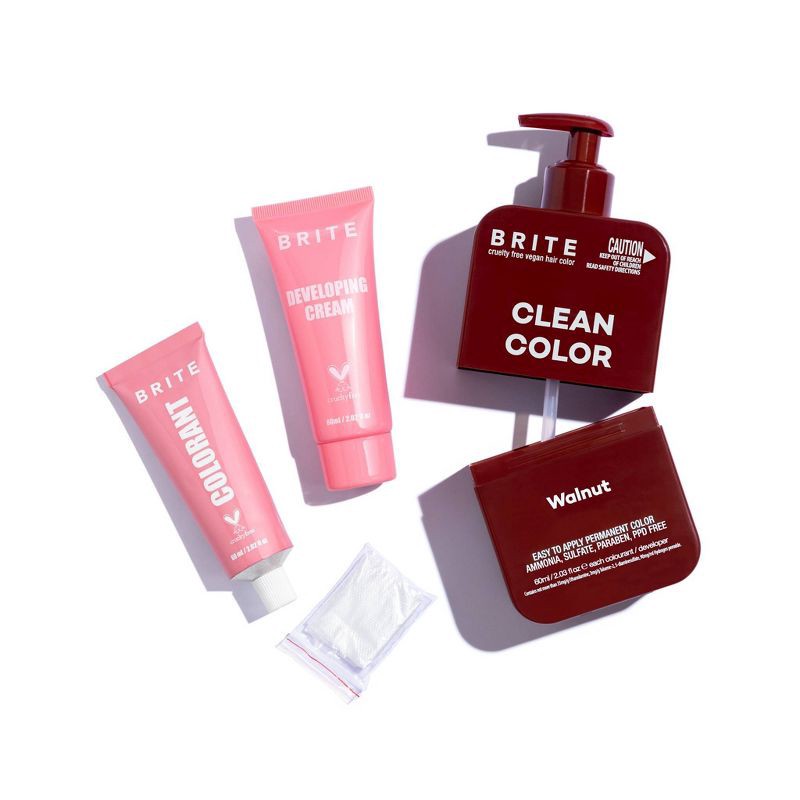 slide 5 of 6, BRITE Clean Permanent Hair Color Kit - Walnut - 4.05 fl oz, 4.05 fl oz