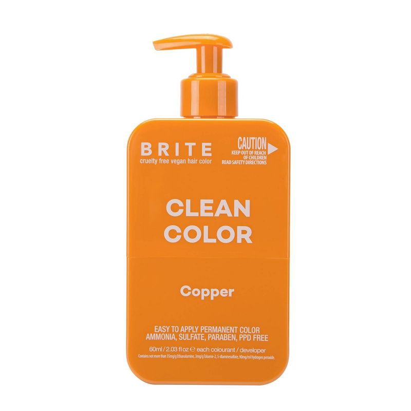 slide 1 of 6, BRITE Clean Permanent Hair Color Kit - Copper - 4.05 fl oz, 4.05 fl oz