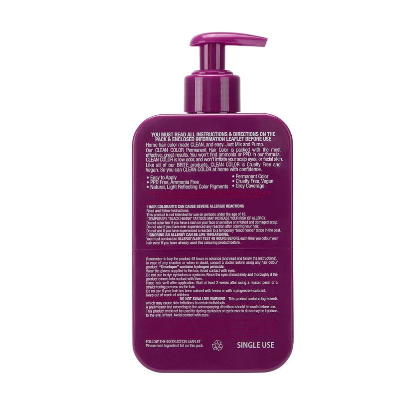 slide 5 of 6, BRITE Clean Permanent Hair Color Kit - Plum - 4.05 fl oz, 4.05 fl oz