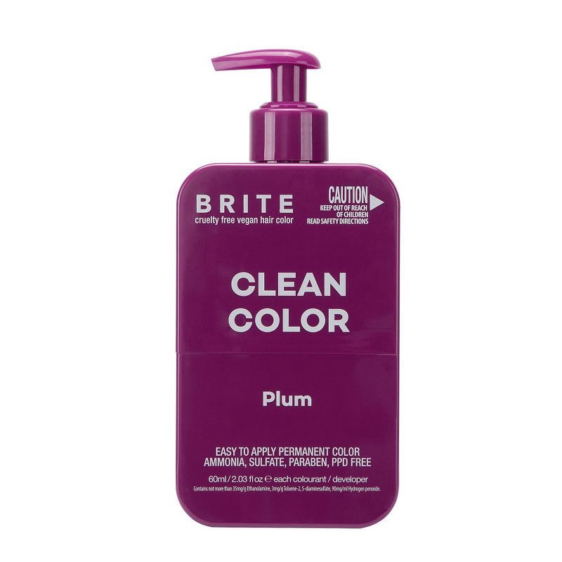 slide 1 of 6, BRITE Clean Permanent Hair Color Kit - Plum - 4.05 fl oz, 4.05 fl oz