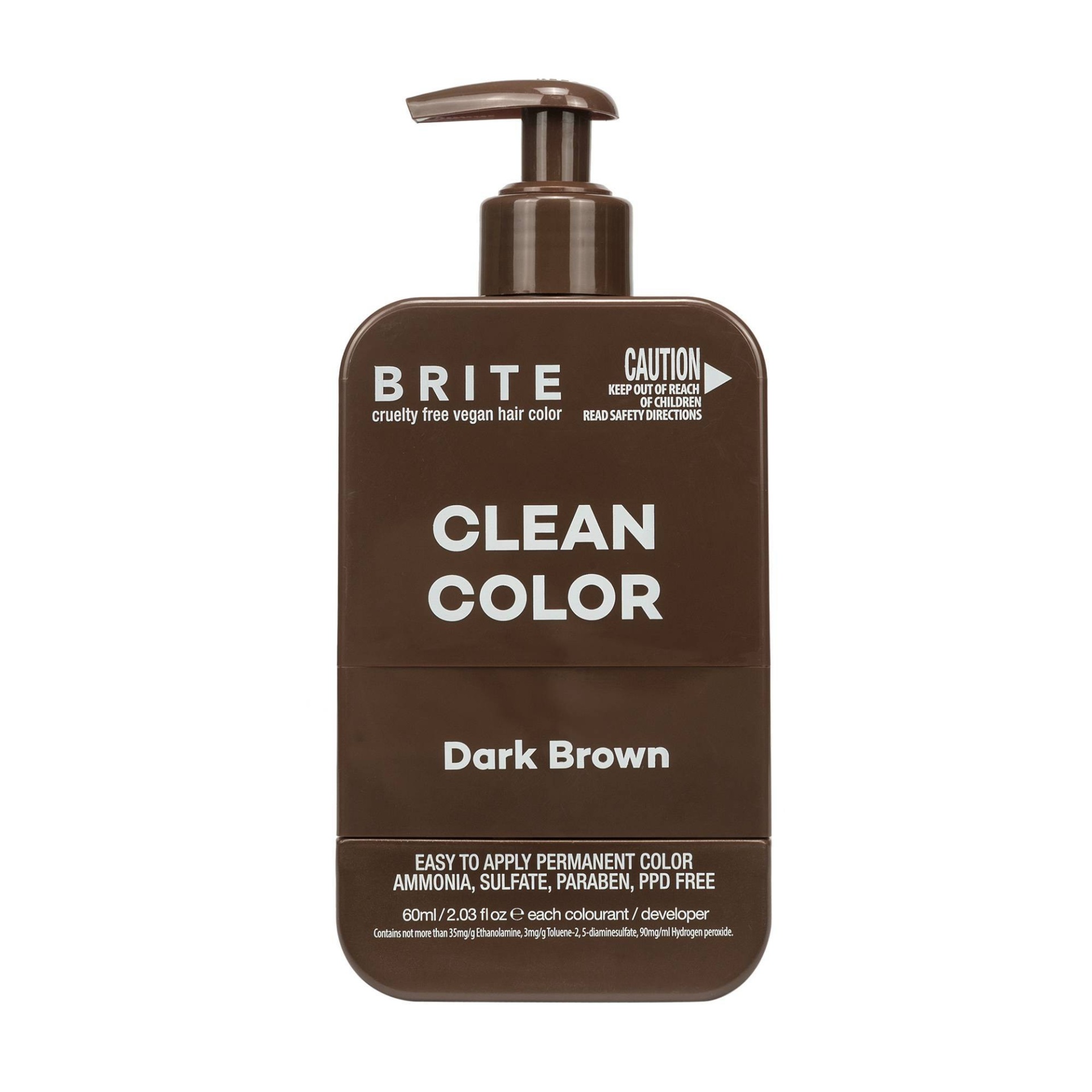 slide 1 of 5, BRITE Clean Permanent Hair Color Kit - Dark Brown - 4.05 fl oz, 4.05 fl oz