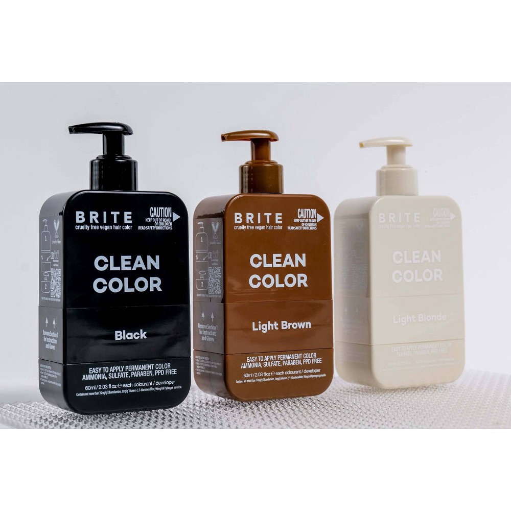 BRITE Clean Permanent Hair Color Kit Black 4.05 fl oz 4.05 fl oz Shipt