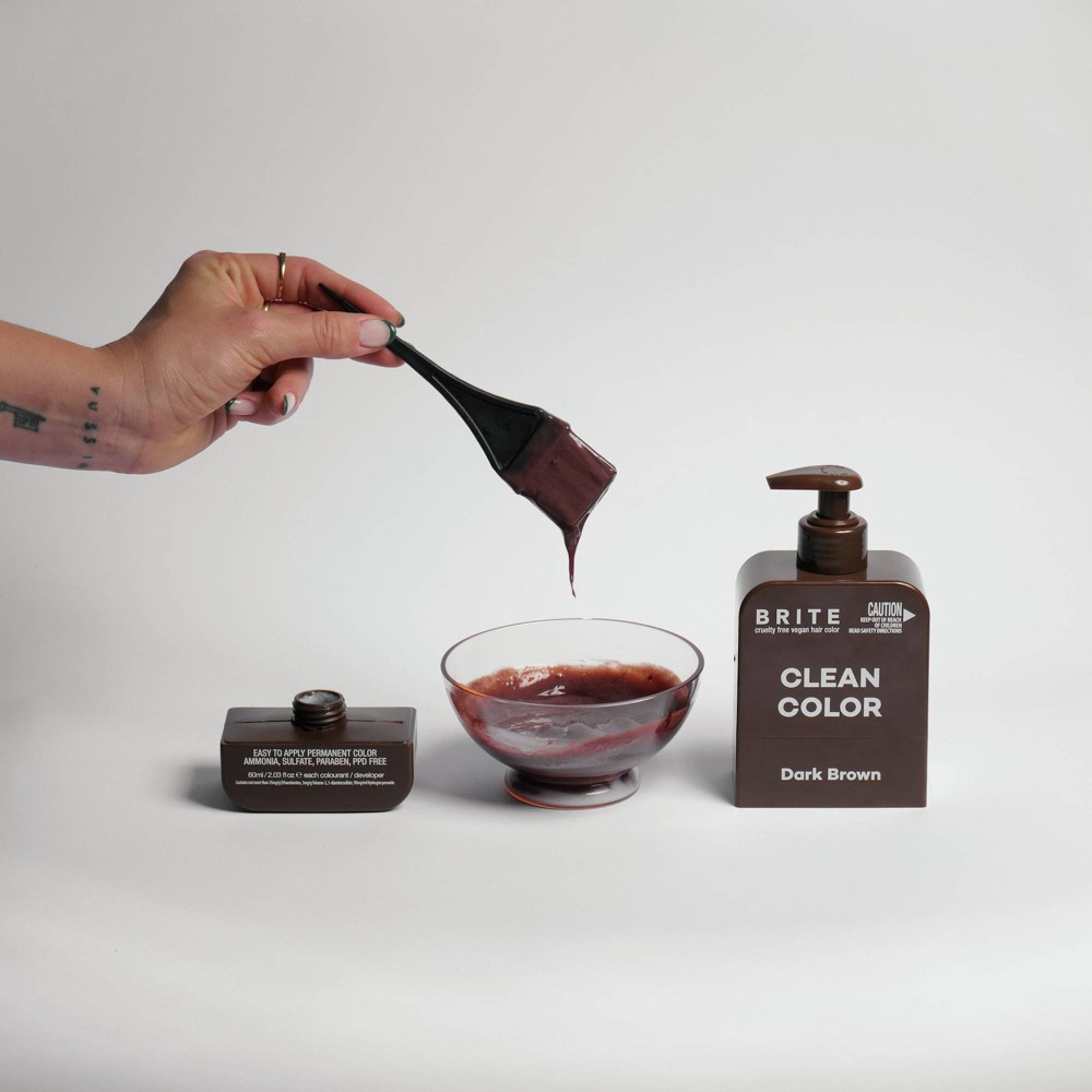 BRITE Clean Permanent Hair Color Kit Black 4.05 fl oz 4.05 fl oz Shipt