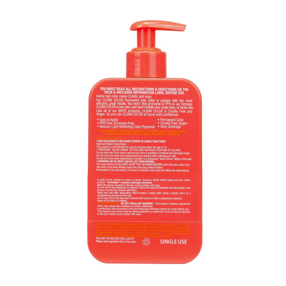 slide 5 of 5, BRITE Clean Permanent Hair Color Kit - Red - 4.05 fl oz, 4.05 fl oz