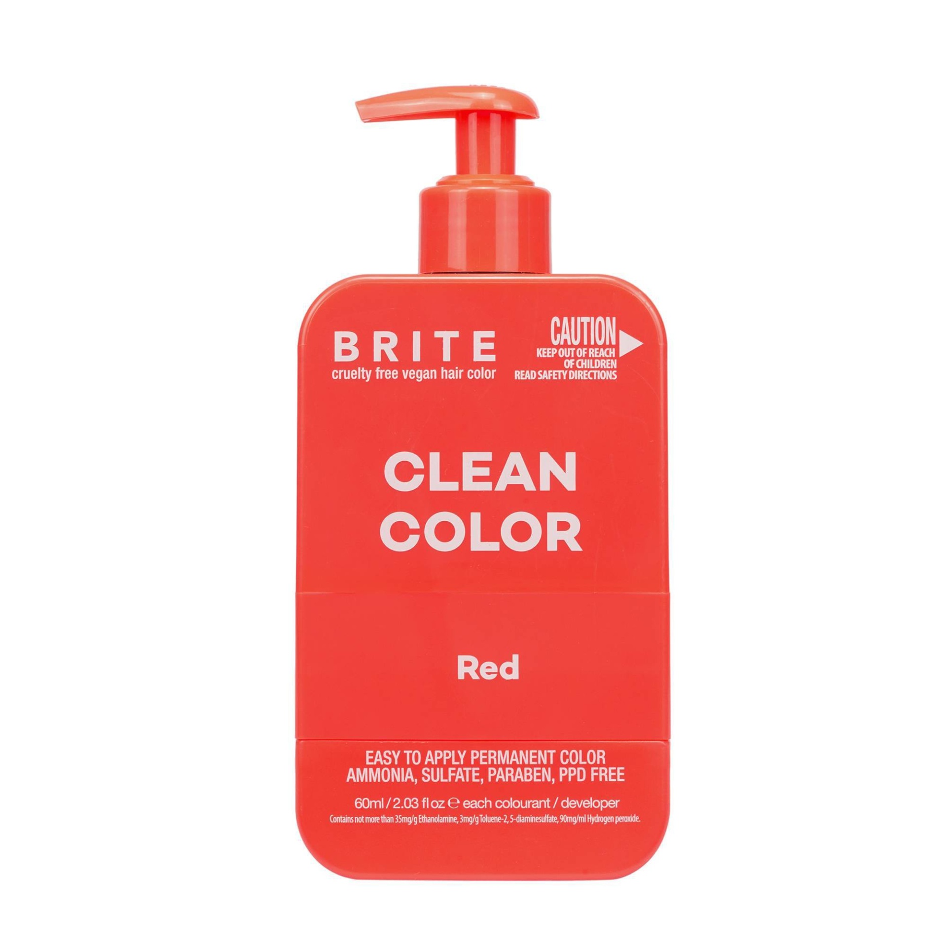 slide 1 of 5, BRITE Clean Permanent Hair Color Kit - Red - 4.05 fl oz, 4.05 fl oz