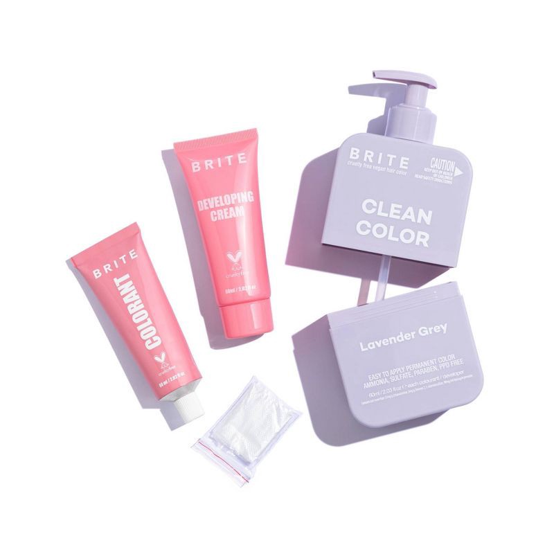 slide 5 of 6, BRITE Clean Permanent Hair Color Kit - Lavender Gray - 4.05 fl oz, 4.05 fl oz