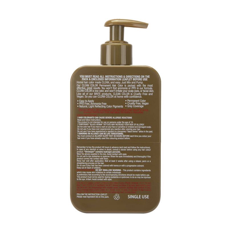 BRITE Clean Permanent Hair Color Kit Light Brown 4.05 fl oz 4.05 fl oz Shipt