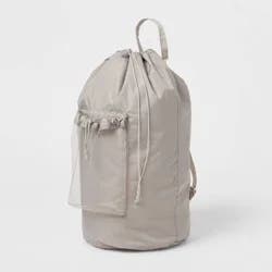 Backpack Laundry Bag Textured Gray - Brightroom™: Polyester, 3500 Volume, Multipurpose Hamper Bag, All Ages